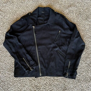 Miss Me Women’s L Assymetrical Zip Cotton Moto‎ Jacket